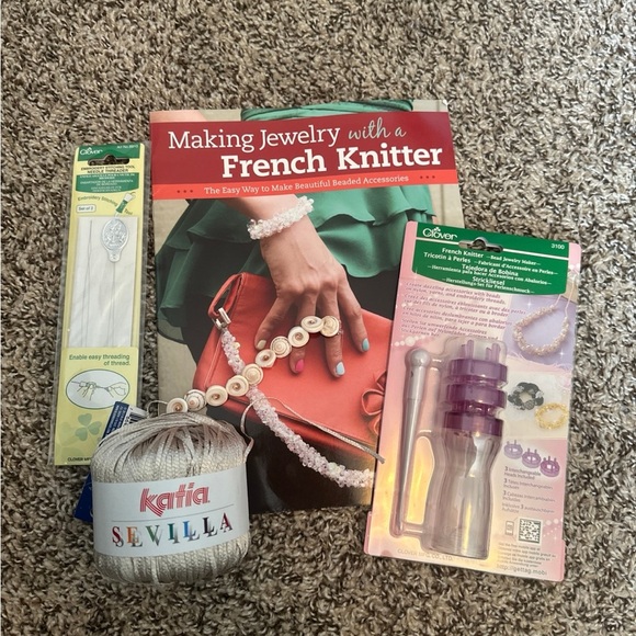 Other - Jewelry Making Kit with French Knitter and Yarn